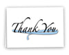 Large Light Blue Ribbon Thank You Cards - Fundraising For A Cause