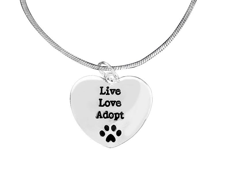Live Love Adopt Heart Necklaces - Fundraising For A Cause
