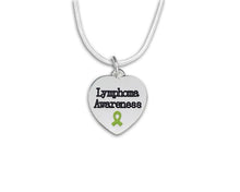 Load image into Gallery viewer, Lymphoma Awareness Heart Necklaces - Fundraising For A Cause