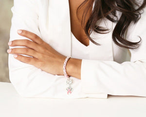 Pink Ribbon Leather Rope Bracelets - Fundraising For A Cause