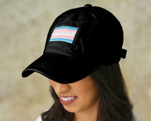 Load image into Gallery viewer, Rectangle Transgender Hats in Black - Fundraising For A Cause