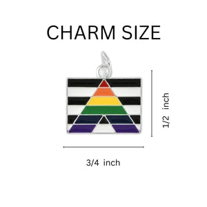 12 Straight Ally Rectangle Flag Hanging Charm - Fundraising For A Cause