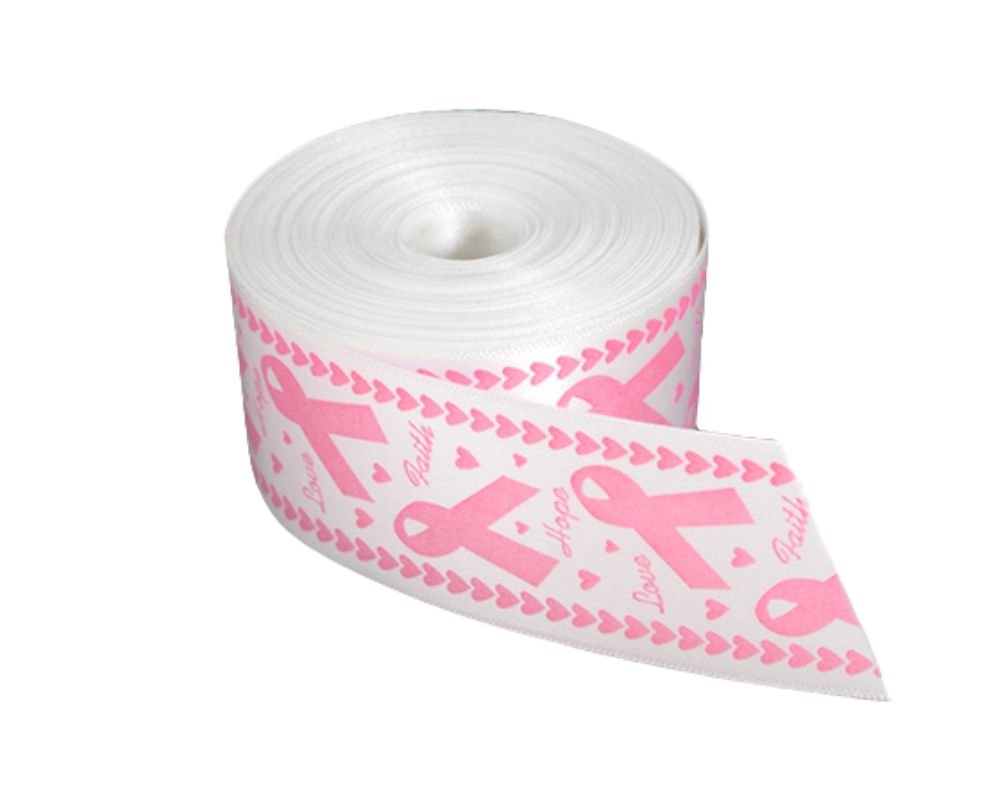 20 Yards Satin Pink Awareness Ribbon By The Yard - Fundraising For A Cause