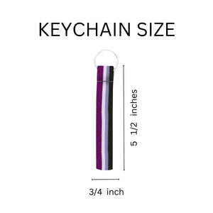 25 Asexual Flag Lanyard Style Keychains - Fundraising For A Cause