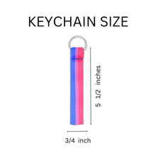 Load image into Gallery viewer, 25 Bisexual Flag Lanyard Style Keychains - Fundraising For A Cause