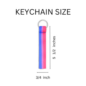 25 Bisexual Flag Lanyard Style Keychains - Fundraising For A Cause