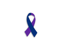 Load image into Gallery viewer, 25 Small Blue &amp; Purple Ribbon Decals - Fundraising For A Cause
