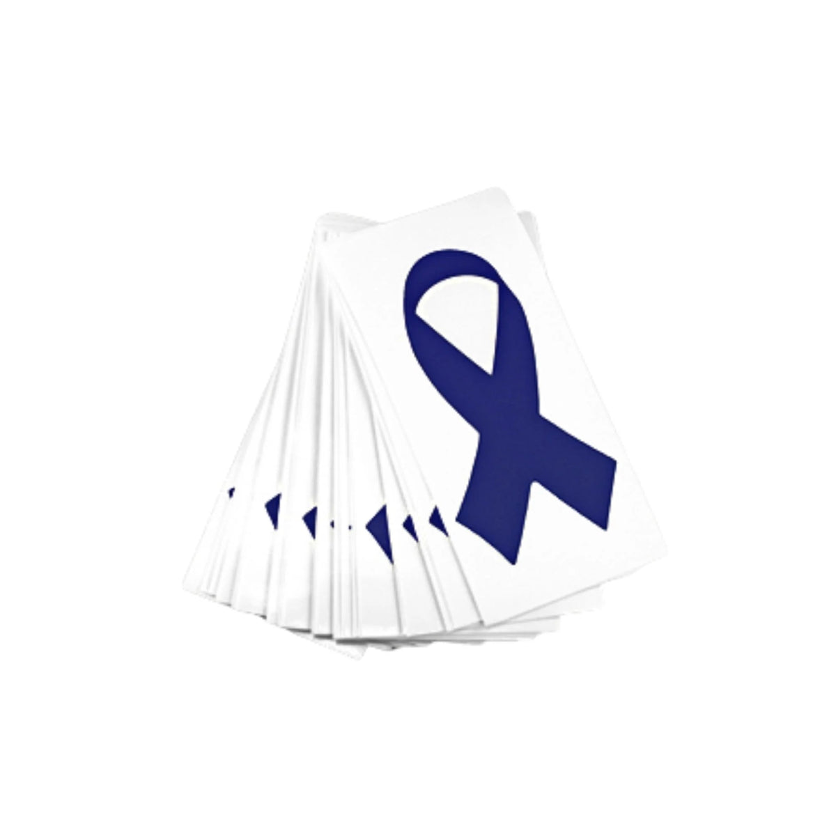 25 Small Dark Blue Ribbon Decals - Fundraising For A Cause