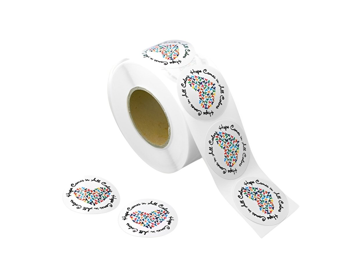 250 Multi Colored Ribbon Awareness Stickers – Fundraising For A Cause
