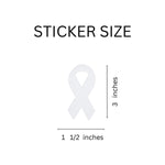 Large Bone Cancer Ribbon Stickers (250 per Roll) - Fundraising For A Cause
