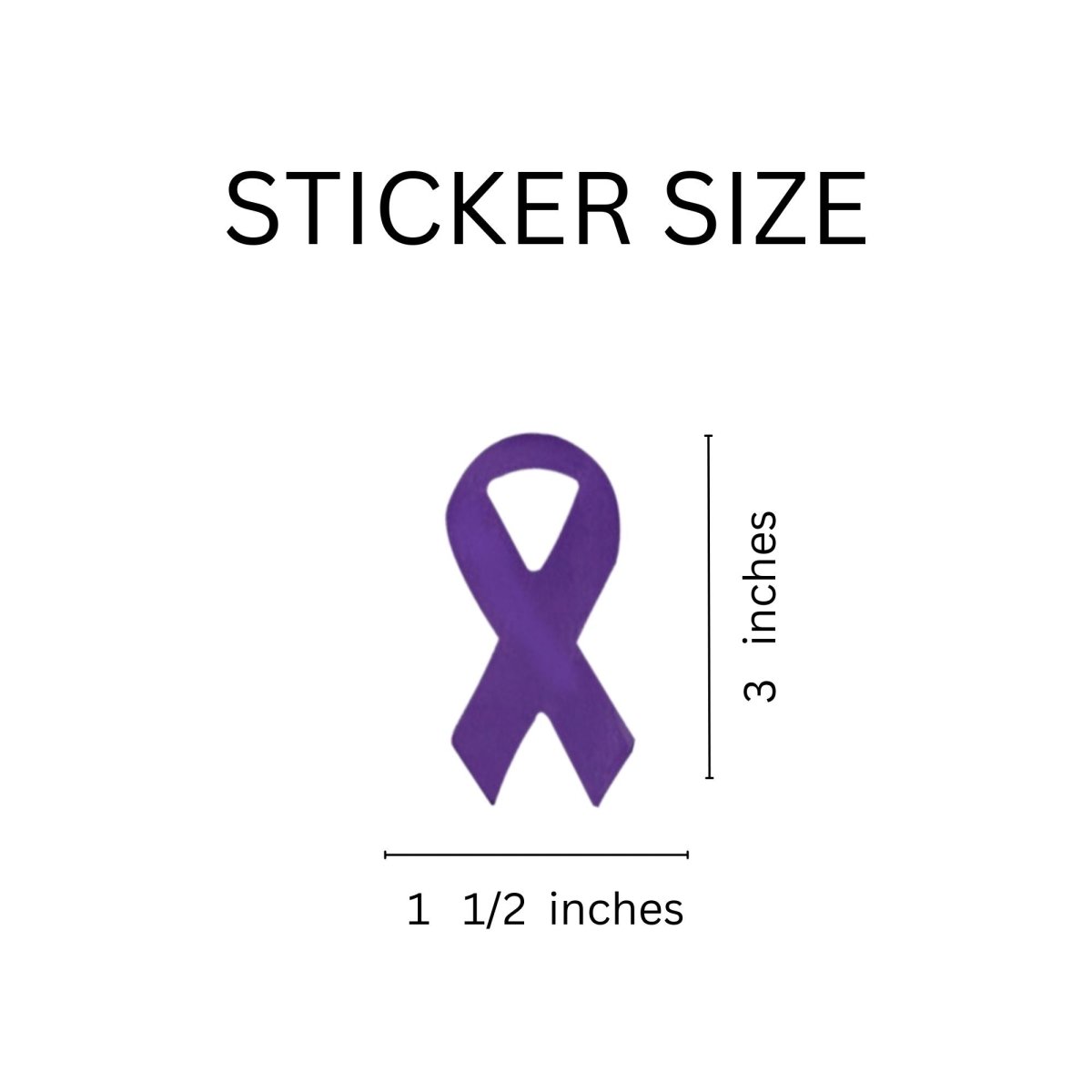 Large Lupus Awareness Purple Ribbon Stickers (250 per Roll) - Fundraising For A Cause
