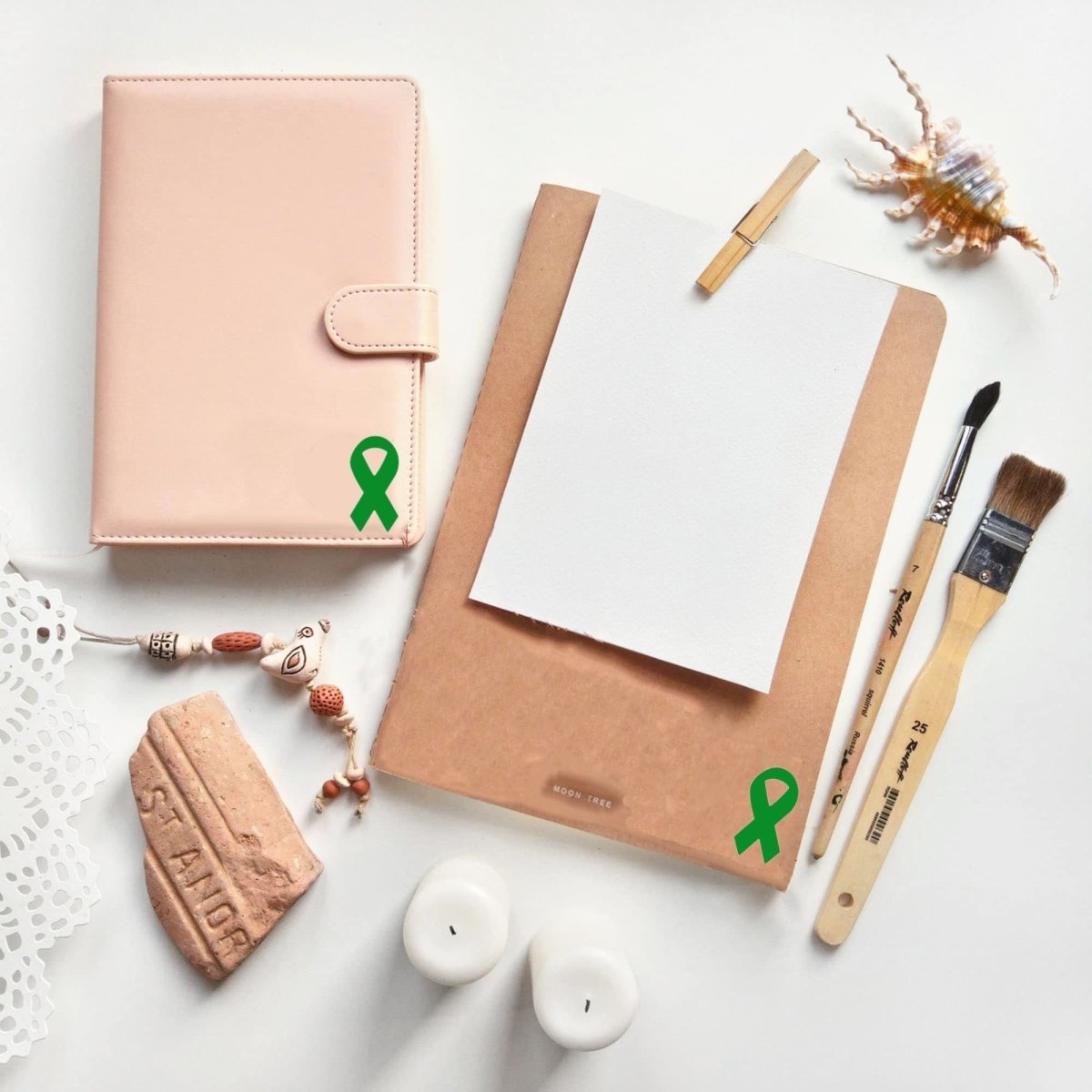 Mental Health Awareness Ribbon Stickers (250 per Roll) - Fundraising For A Cause