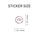 Pink Ribbon Make A Difference Stickers (250 per Roll) - Fundraising For A Cause