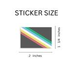 250 Rectangle Gay PRIDE Disability Flag Stickers (250 Per Roll) - Fundraising For A Cause