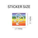 250 Same Sex Male Symbol Stickers (250 per Roll) - Fundraising For A Cause