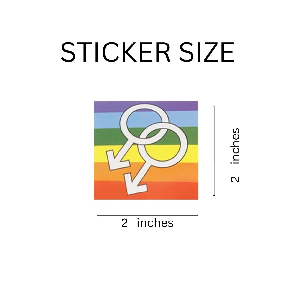 250 Same Sex Male Symbol Stickers (250 per Roll) - Fundraising For A Cause