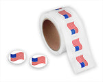Small 3/4 Inch Round American Flag Stickers, Hershey Kiss Labels