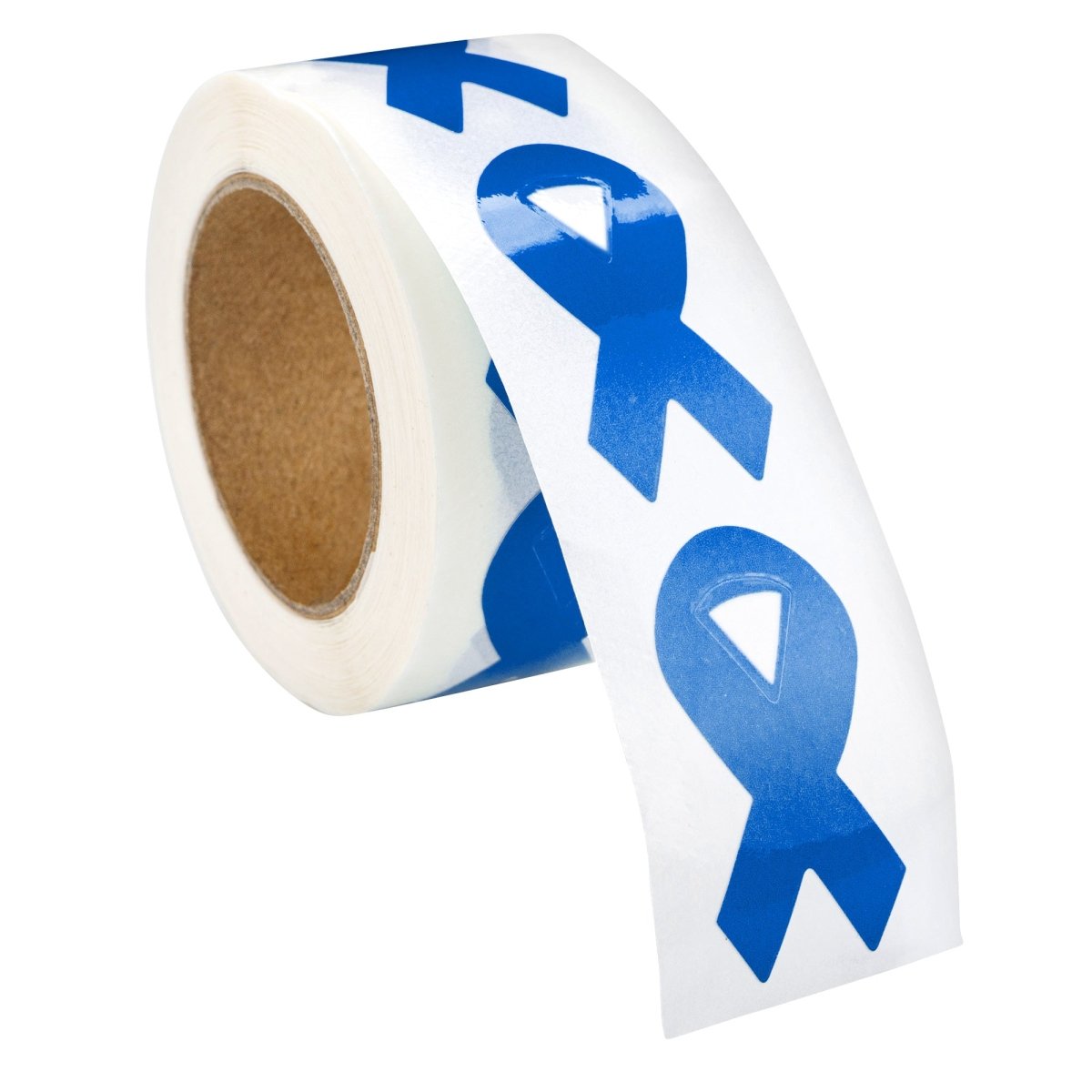 Small Dark Blue Ribbon Stickers (250 per Roll) - Fundraising For A Cause