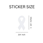 Small White Ribbon Stickers (250 per Roll) - Fundraising For A Cause
