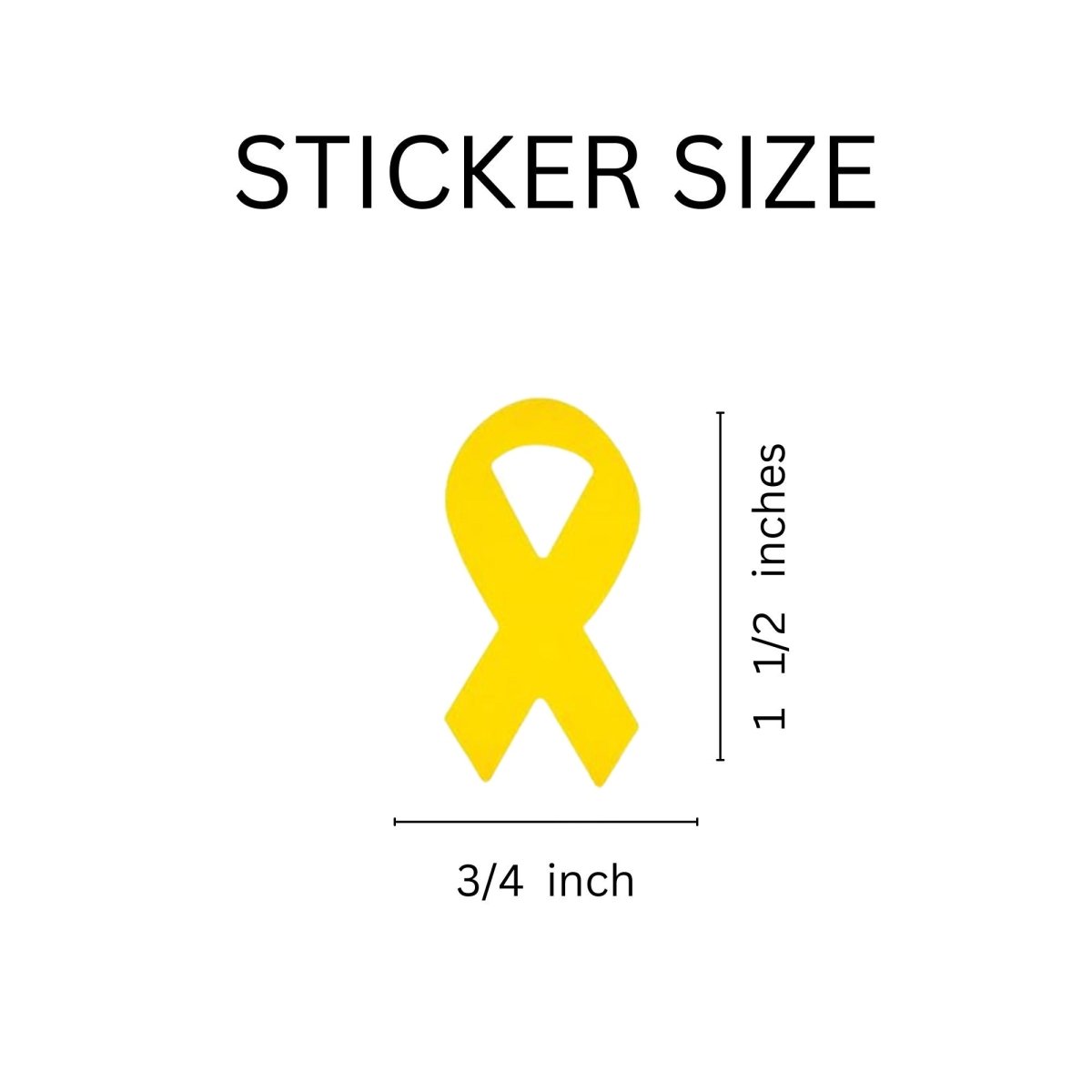 Small Yellow Ribbon Stickers (250 per Roll) - Fundraising For A Cause