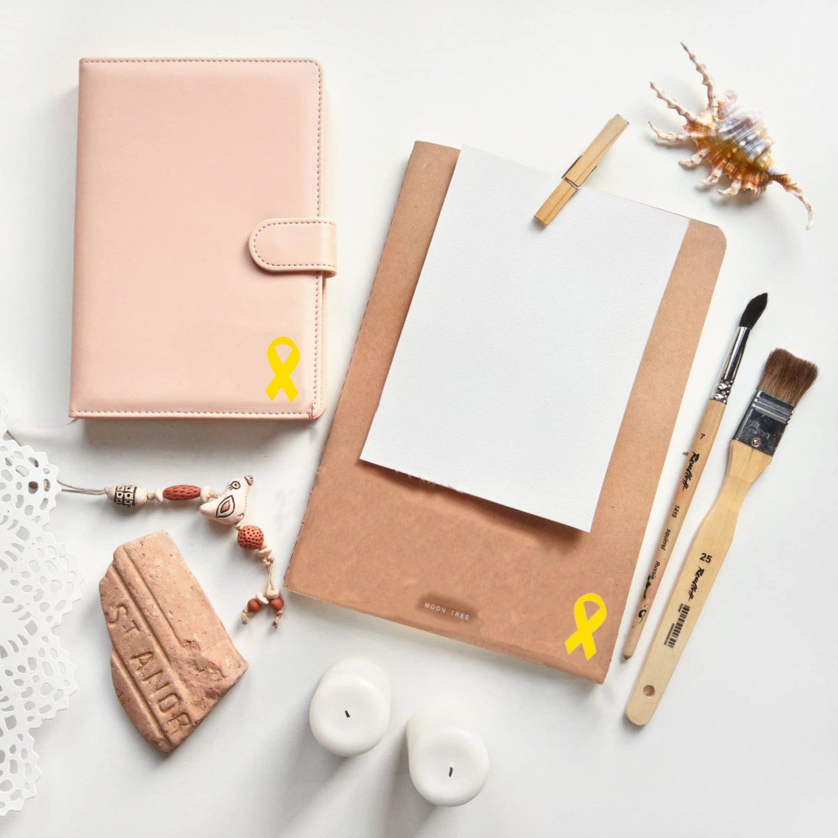 Small Yellow Ribbon Stickers (250 per Roll) - Fundraising For A Cause