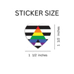250 Straight Ally Allies LGBTQ Gay Pride Heart Stickers (250 per Roll) - Fundraising For A Cause