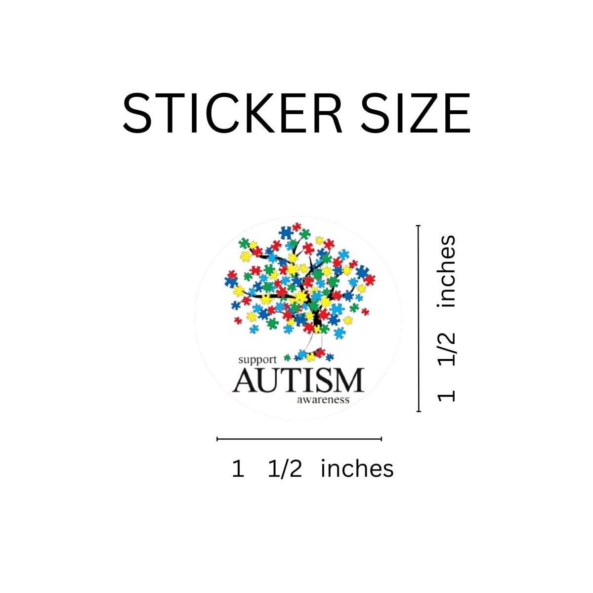 Support Autism Awareness Tree Stickers - Fundraising For A Cause