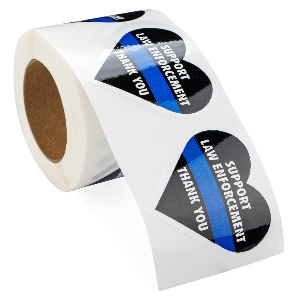 Support Law Enforcement Heart Stickers (250 Stickers) - Fundraising For A Cause
