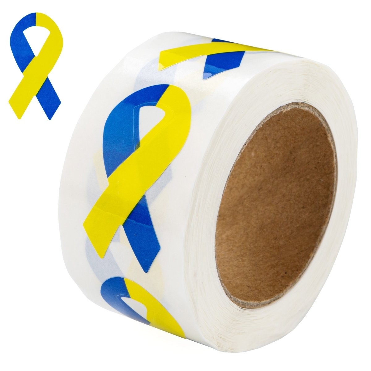 250 Support Ukraine Small Blue & Yellow Ribbon Stickers, Ukrainian Flag ...