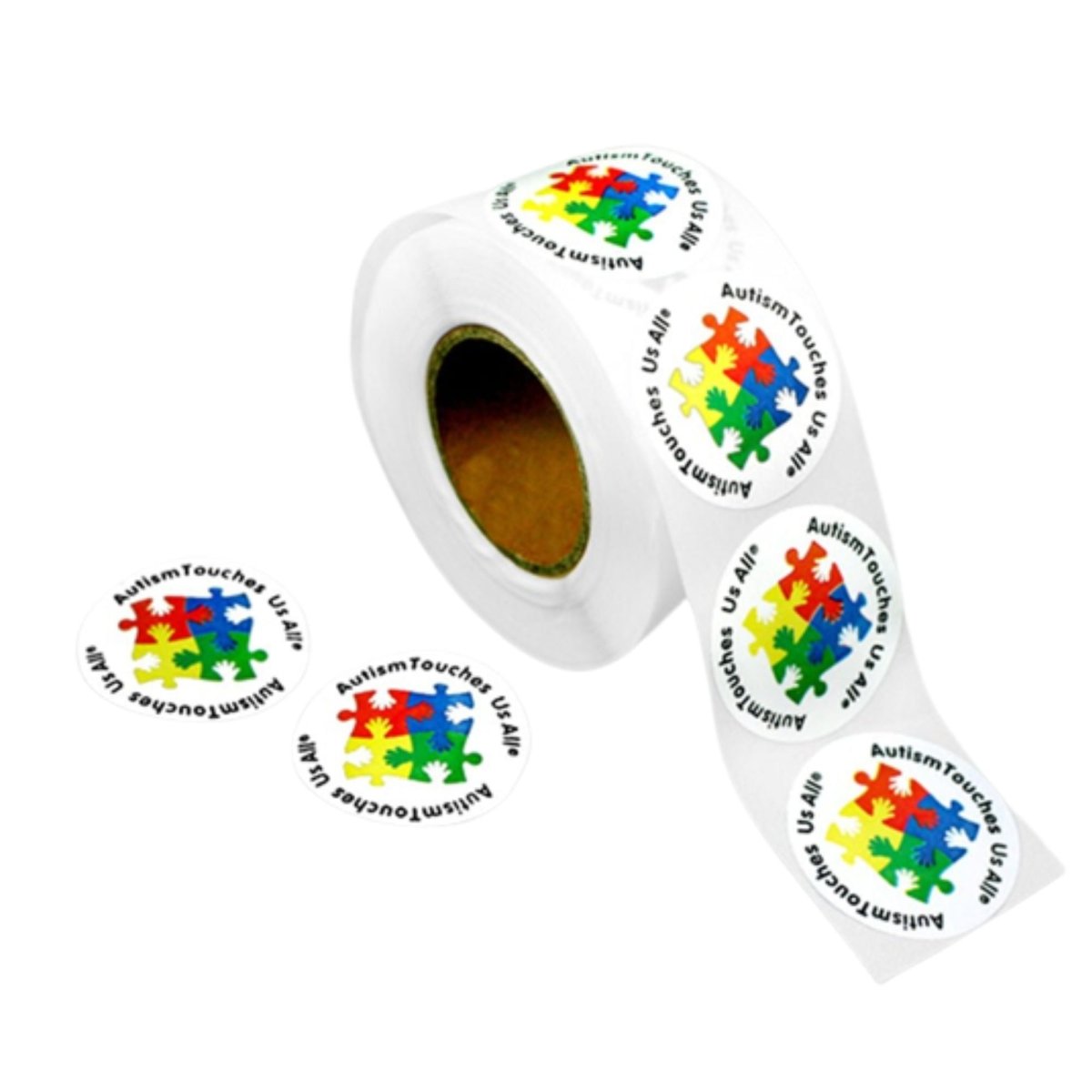 250 Autism Touches Us All Stickers (250 per Roll) - Fundraising For A Cause