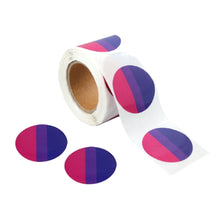 Load image into Gallery viewer, 250 Bisexual Circle Stickers (250 per Roll) - Fundraising For A Cause