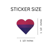 Load image into Gallery viewer, 250 Bisexual Heart Stickers (250 per Roll) - Fundraising For A Cause