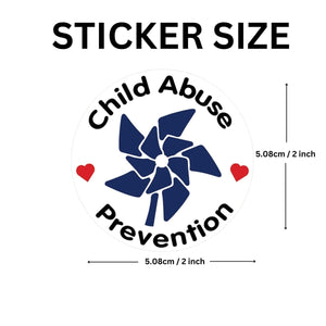 250 Child Abuse Prevention Blue Pin Wheel Stickers - Fundraising For A Cause