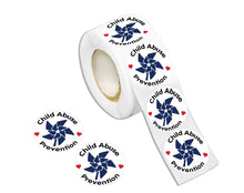 Load image into Gallery viewer, 250 Child Abuse Prevention Blue Pin Wheel Stickers - Fundraising For A Cause