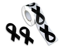 Load image into Gallery viewer, 250 Large Black Ribbon Stickers (250 Stickers) - Fundraising For A Cause