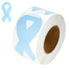250 Large Light Blue Ribbon Stickers (250 per Roll) - Fundraising For A Cause