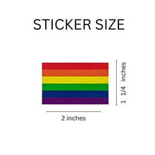 Load image into Gallery viewer, 250 Large Rectangle Rainbow Flag Stickers (250 per Roll) - Fundraising For A Cause