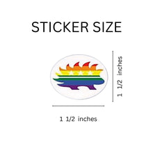 Load image into Gallery viewer, 250 Rainbow Porcupine Libertarian Stickers (250 per Roll) - Fundraising For A Cause