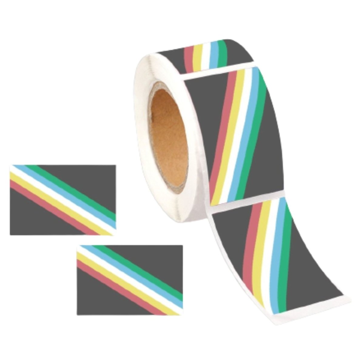250 Rectangle Gay PRIDE Disability Flag Stickers (250 Per Roll) - Fundraising For A Cause