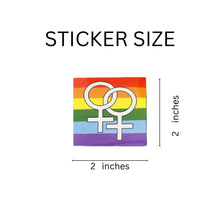 Load image into Gallery viewer, 250 Same Sex Female Symbol Stickers (250 per Roll) - Fundraising For A Cause