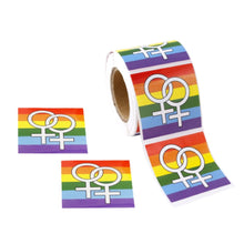 Load image into Gallery viewer, 250 Same Sex Female Symbol Stickers (250 per Roll) - Fundraising For A Cause