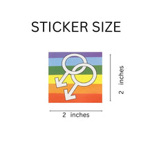 Load image into Gallery viewer, 250 Same Sex Male Symbol Stickers (250 per Roll) - Fundraising For A Cause
