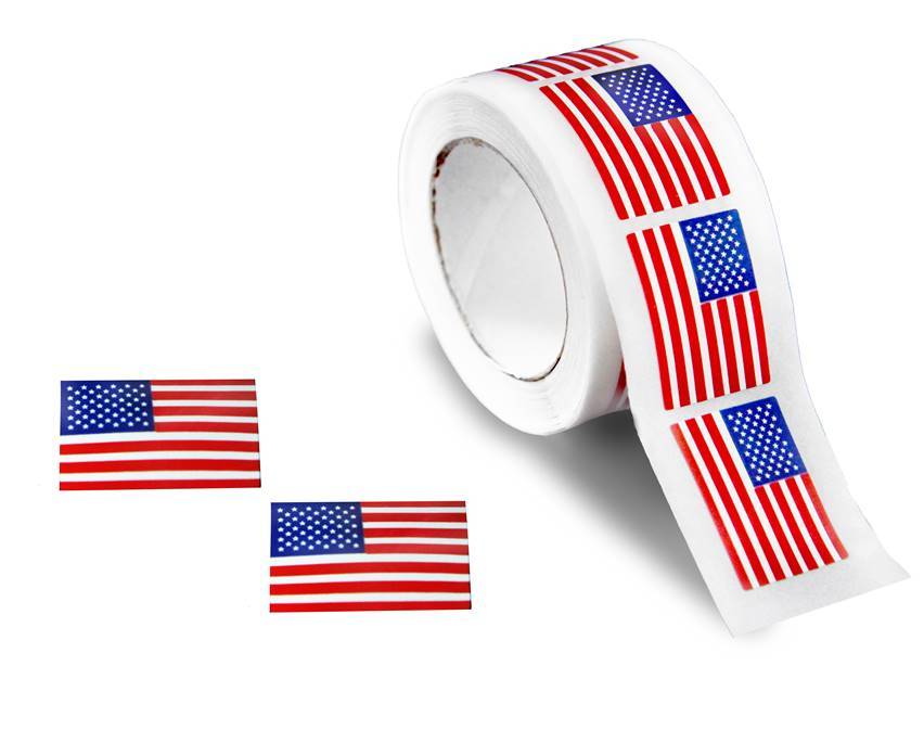 250 Small American Flag Stickers (250 Stickers) - Fundraising For A Cause