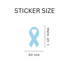 Load image into Gallery viewer, 250 Small Light Blue Ribbon Stickers (250 per Roll) - Fundraising For A Cause