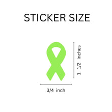 Load image into Gallery viewer, 250 Small Lime Green Ribbon Stickers (250 per Roll) - Fundraising For A Cause