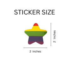 Load image into Gallery viewer, 250 Star Shaped Rainbow Stickers (250 per Roll) - Fundraising For A Cause