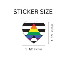 Load image into Gallery viewer, 250 Straight Ally Allies LGBTQ Gay Pride Heart Stickers (250 per Roll) - Fundraising For A Cause