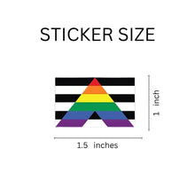 Load image into Gallery viewer, 250 Straight Ally Flag Stickers (250 per Roll) - Fundraising For A Cause