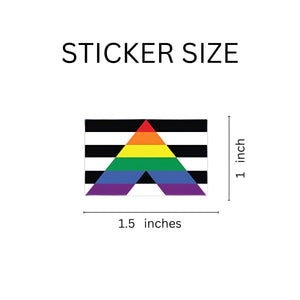 250 Straight Ally Flag Stickers (250 per Roll) - Fundraising For A Cause