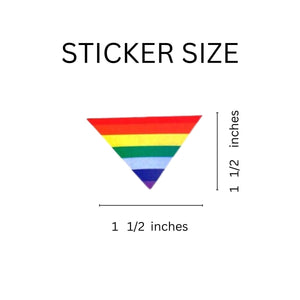 250 Triangle Rainbow Flag Stickers (250 per Roll) - Fundraising For A Cause
